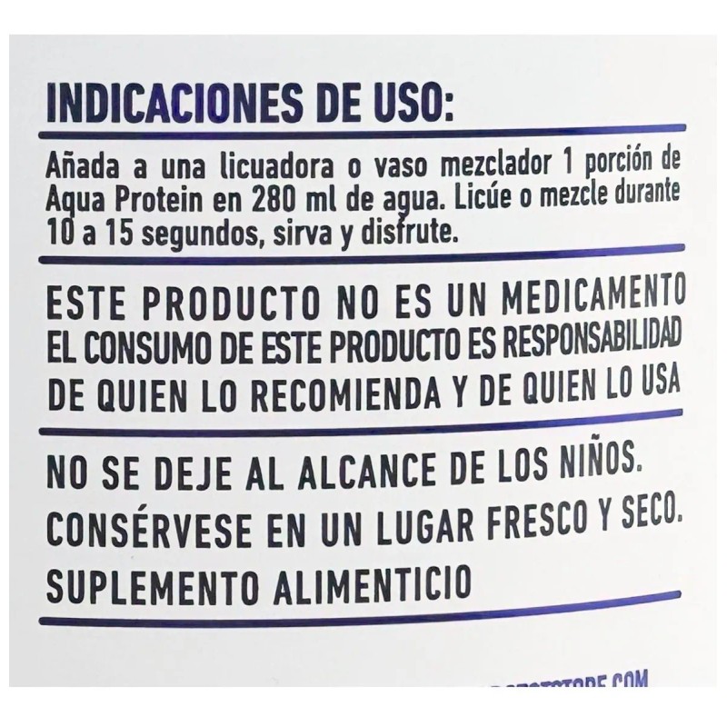 Aqua Liquid Protein Blueberry 400 Grs Protgt Zero Carbs