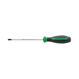 Stahlwille 46283040 DRALL+ Slotted Electricians Screwdriver, 0.8 mm x 4.0 mm, 125 mm Blade Length, Chrome Alloy Steel, Chrome Plated, Black Tips, Comfortable Handle, Made in Germany