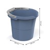 Rotho Daily Bucket, Plastic (PP Recycled), Blue, 10 L, (32