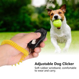 Dog Clicker Finger Clicker Pet Training Clicker Adjustable Dog Training Clicker Dog Training Toy for Dogs Cats Horses (Black)