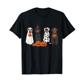 Black Labrador Dogs Witches Dressed As Ghosts in Boo Sheet T-Shirt