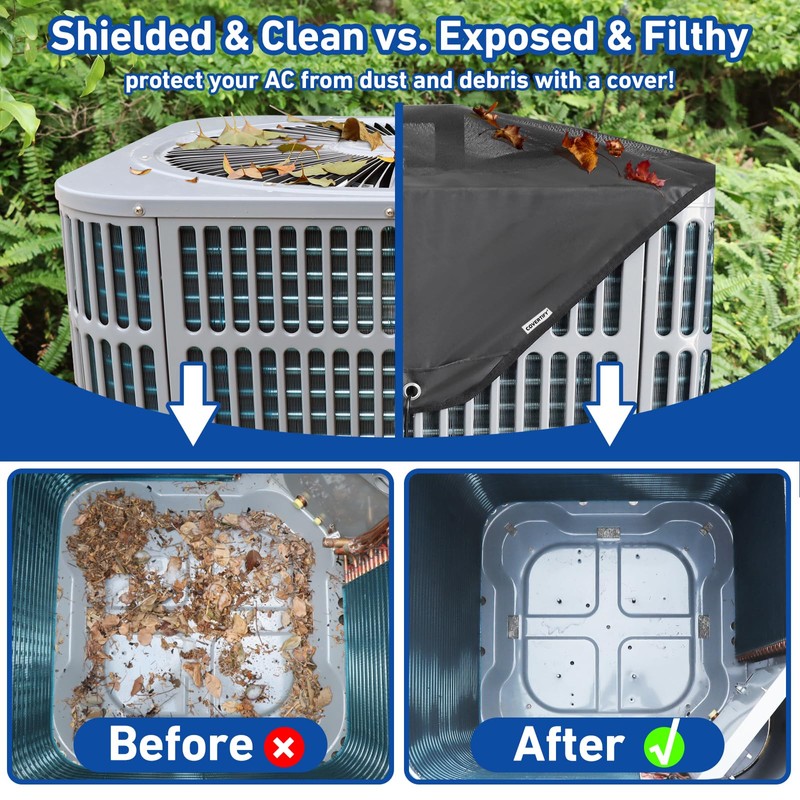 COVERTIFY Central Air Conditioner Covers for Outside with AC Cover