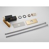 One Hole Bathroom Faucets LED Waterfall Spout Black and Gold