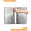 GarveeLife 26W x 24H Inch Stainless Steel Doors for Outdoor
