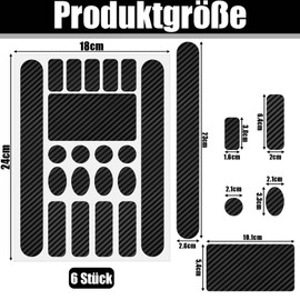 FLEXNOVA Pack of 6 Frame Protection Film for Bicycle, Paint Protection Film Frame Protection Bicycle Frame Protection Bicycle Frame Protection Bicycle Sticker Carbon Frame Protection Film for Frame