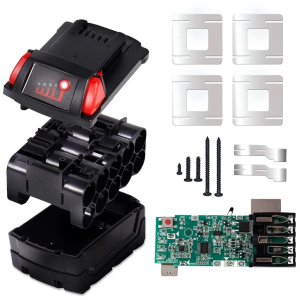 Aernair 18V 10-Cell 3.0Ah 4.0Ah 5.0Ah 18650 Battery Case Replacement