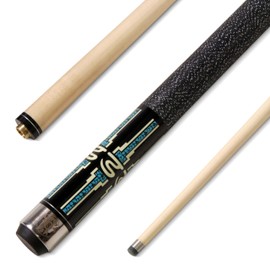 Jonny 8 Ball MOSAIC AMERICANO 2 Piece Centre Joint Maple Shaft RISS Snooker Pool Cue - 9.5mm Tip