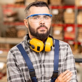 PIWOSGOL Pack of 6 Safety Glasses, Safety Glasses, Safety Glasses for Glasses Wearers, Safety Glasses, Transparent, Eye Protection Glasses