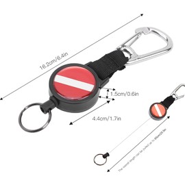 POENVFPO Diving Lanyard, Retractable Stainless Steel Wire Anti-Lost Lanyard Accessories
