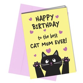 Birthday Card from The Cat Best Cat Mum Ever Pet Theme Perfect for Cat Owner #1423