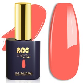 YTD Likomey Coral Orange Gel Nail Polish,15ml Coral Peach UV Varnish,CS443