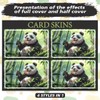 Peacoblue Bank Card Sticker Panda and Bamboo Forest Credit Debit