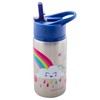 Stephen Joseph Stainless Steel Water Bottles, 18 OZ, Straw lid,