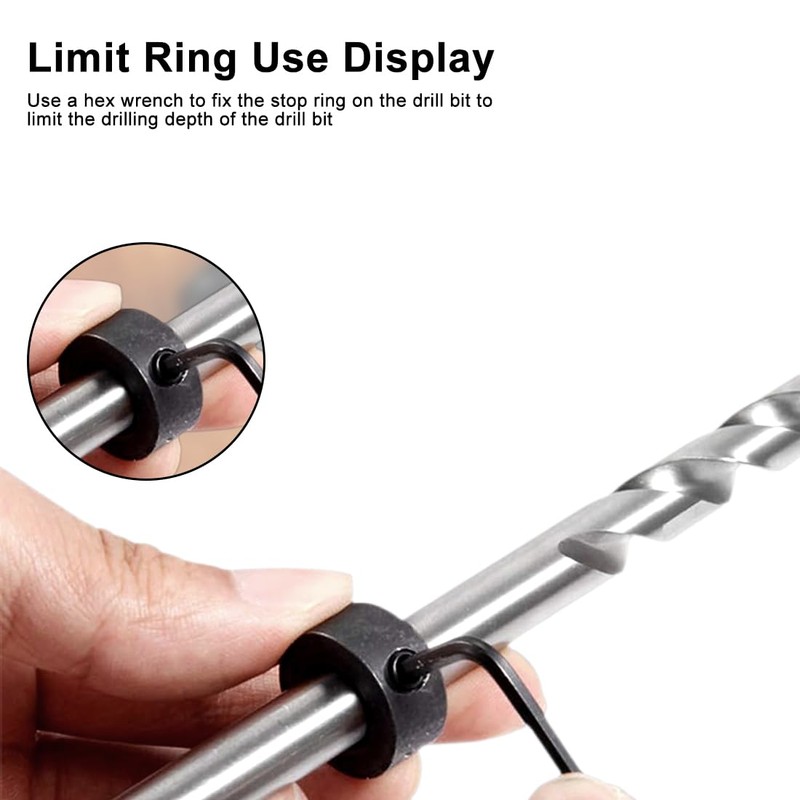 LICQIC Drill Stop Position Limiting Ring, 3-12 mm Drill Depth