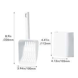 Mivanta Cat Scoop White Clumping Silicate Litter, Ergonomic, Lightweight and Durable, Pet Cleaning Tool