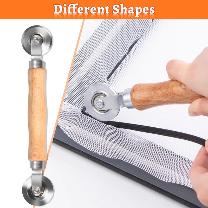 Screen Repair Tool,Window Roller,Spline Installer,6 in 1 Window Installation Tool,Screen