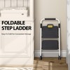 TOOLF 2 Step Ladder, Sturdy Steel Step Stool with Anti-Slip