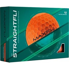 2025 Maxfli Golf Balls, Straightfli Golf Balls, Straight Fly, Non-Bendable Ball, Rules Compliant (Matte Orange)