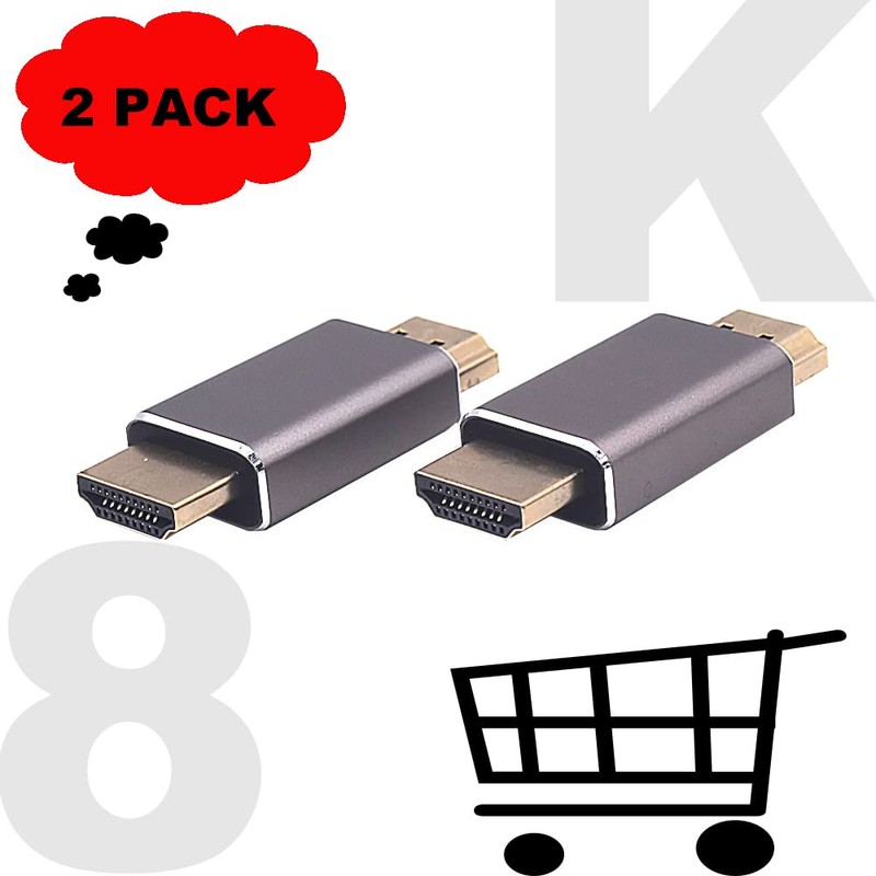 Kework 2 Pack HDMI 8K Extender, HDMI 2.1 Version Male