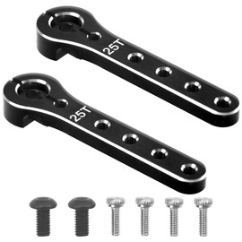 2pcs 25T Servo Horn 56mm Metal 25 Teeth Extension Steering Servo Arm for 30-100CC Balsa Airplane RC Car