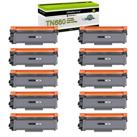 greencycle Compatible Toner Cartridge Replacement for Brother TN660 TN-660 TN630 Use for MFC-L2700DW HL-L2300D HL-L2320D HL-L2360DW MFC-L2740DW DCP-L2540DW Printer (Black, High Yield, 10-Pack)