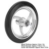 7in Disabled Front Wheel Aluminum Alloy Non Slip Polyurethane Tire