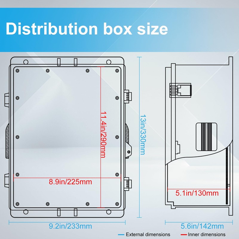 CQENPR Outdoor Waterproof Electrical Junction Box, ABS Water Resistant Enclosure