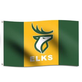 Edmonton Eskimos Flag Deluxe Silk Fabric Fans Support CFL Team Decor Outdoor/Indoor ELKS Banner