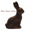 HC Faux Chocolate Easter Bunny Spring Decor 5" Resin Rabbit
