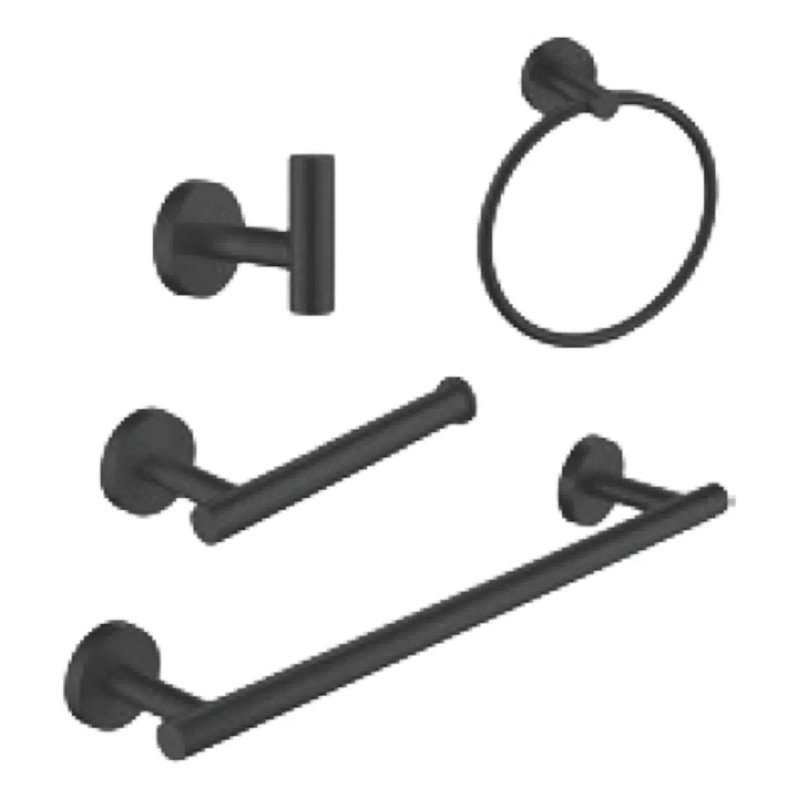 CNX Meer - Kit Con Regadera, Teléfono Y Accesorios Negro