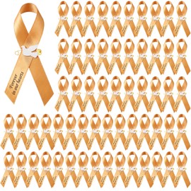 50 Pcs Dove Funeral Ribbons Memorial Ribbon Funeral Pins Classic Memorial Service Respect Ribbon Bow with Safety Pins and Dove for Mourning Remembrance Day Event (Champagne Gold)