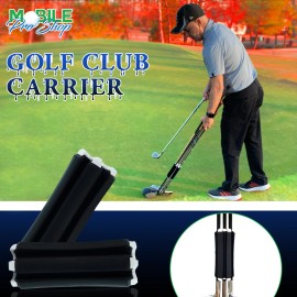 Mobile Pro Shop Golf Club Carrier – Lightweight, Durable & Holds 6 Clubs, Black_White