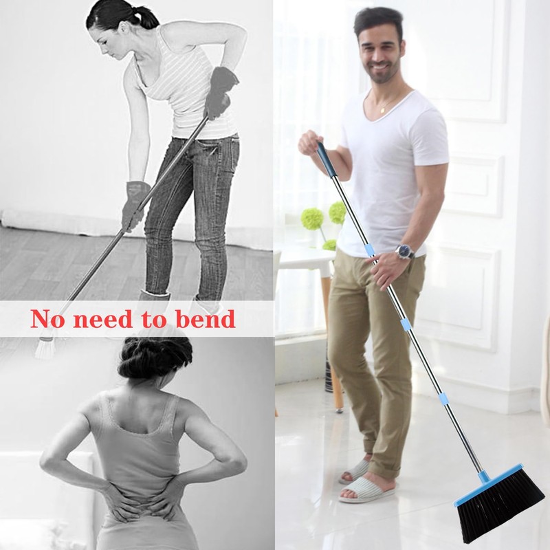 OLLSDIRE Broom and Dustpan Set for Home 2025 Indoor Outdoor