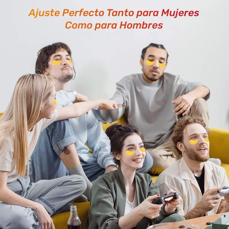 Parches para Ojos Ojeras 24k Oro-30 Pares- Parches de Colageno