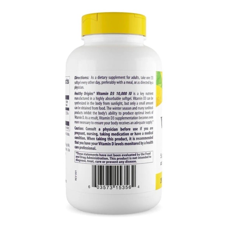Vitaminas Healthy Origins Cápsulas Blandas Vitamina 10000 360