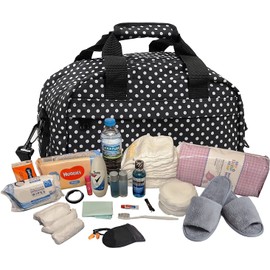 Pre Packed Hospital Deluxe Birth Bag Maternity Polka Dot Bag Newborn Baby Mum-To-Be