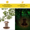 Solar Bird Feeder Solar Powered Garden Light Portable Hanging Hollow