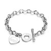CLEPSIDRA® Pulseras mujer de acero inoxidable. Brazalete de corazón de