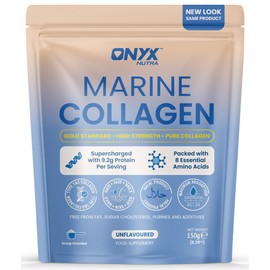 Onyx Marine Collagen Powder 10000mg – Hydrolyzed Type I & III Collagen Peptides – Unflavored, High Absorption Supplement for Hair, Skin, Nails & Joints – Non-GMO, Keto & Paleo Friendly