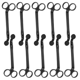JIEYAO 10PCS Black Stainless Steel Candle Wick Trimmers, 7 Inch Wick Cutters Candle Scissors for Cleaner Burn Prevents Soot Buildup