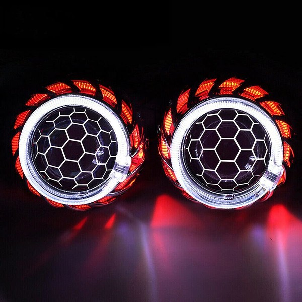 YUFANYA 2.5Inch Honeycomb Bixenon Projector Lens LHD Projector Lens with