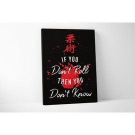 Damdekoli Don't Roll Poster - Jiu Jitsu (32 x 48 Inches - Canvas)