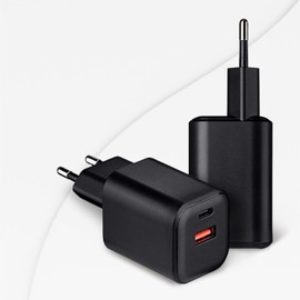 QUALO Netzladegerät Nano PD 65W USB-C - Schnellladung, Kompaktes Netzteil, GaN Technologie, Power Delivery, Sicheres Laden, Schwarz
