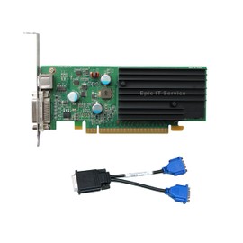 Epic IT Service Geforce 9300GE 256MB DDR2 with DMS-59 Port for Dual VGA outputs, heatsink Cooling no Noise, Full Bracket for Full Size Tower Computer only
