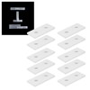 10Pcs Joining Plate Aluminum Flat Straight Brackets Connecting Reinforcement Vertical