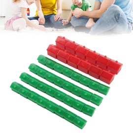 KENANLAN 40 Pieces Family Game Replacement Pieces Hotel Game Replacement Pieces Red Hotel and Green Houses Supplement Accessories Plastic Monopoly Game