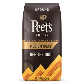 Peet's Coffee, Medium Roast Ground Coffee - Off the Grid Blend, 10.5 Ounce Bag