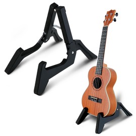 EASTROCK Foldable Ukulele Stand ABS Stand for Mandolins/Violins Adjustable Portable Instrument for Ukulele Accessories, Suitable for Beginners, Adults and Professional Artists (Black)