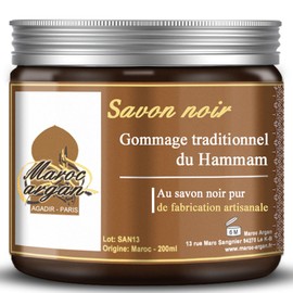 Peeling traditionelle schwarze Seife 250g - 100% natürliches aus Marokko