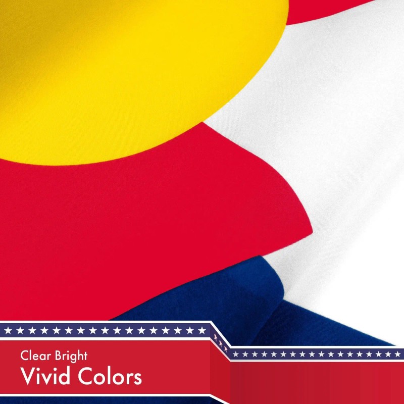 UD_Colorado CO State Flag 3x5 Ft 10-Pack 150D Printed Polyester